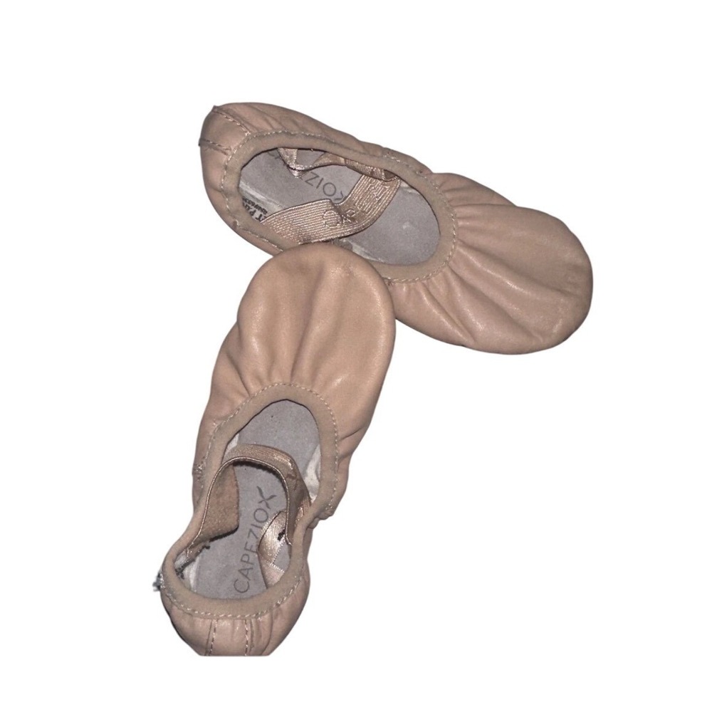 Capezio Ballet Pink Leather Girls Dance Shoes Slippers‎ Size 9.5M